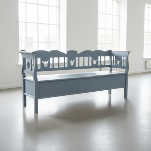 Truhenbank Küchenbank Grau-Grün 2,07 m Kiefer