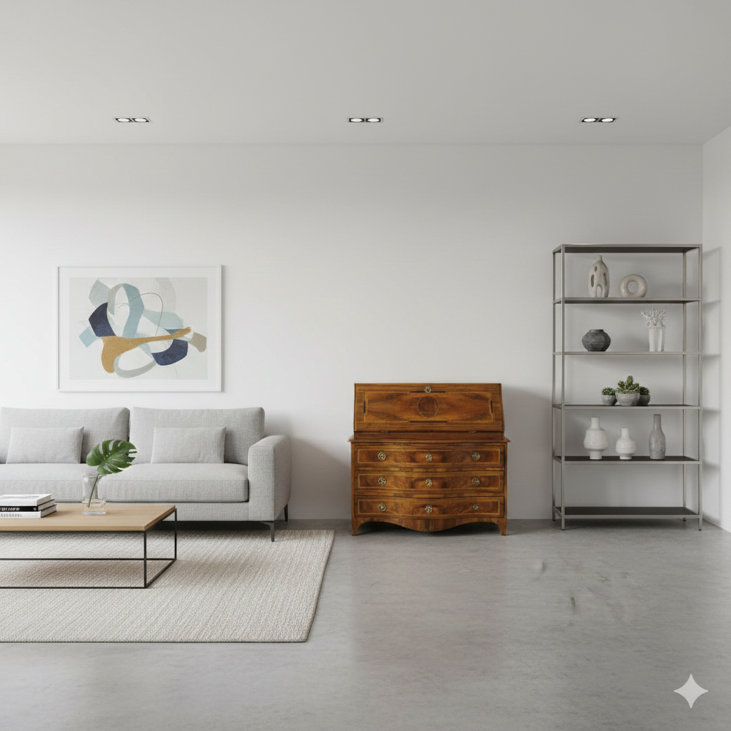 Sekretär Schrägklappensekretär Hopfengärtner 1790 Nussbaum – Bild 2