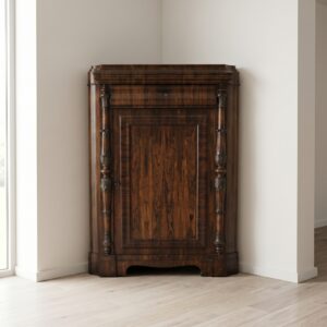 Eckschrank Schrank Historismus 1870 Nussbaum