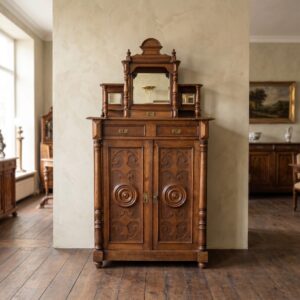 Vertiko mit Aufsatz Gründerzeit 1880 Eiche