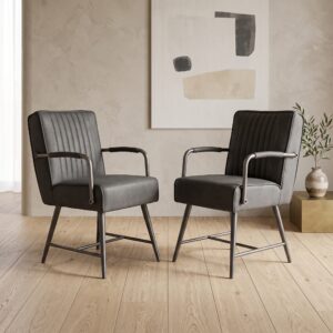 Retro Design Stuhl Esszimmerstuhl Anthrazit Setpreis