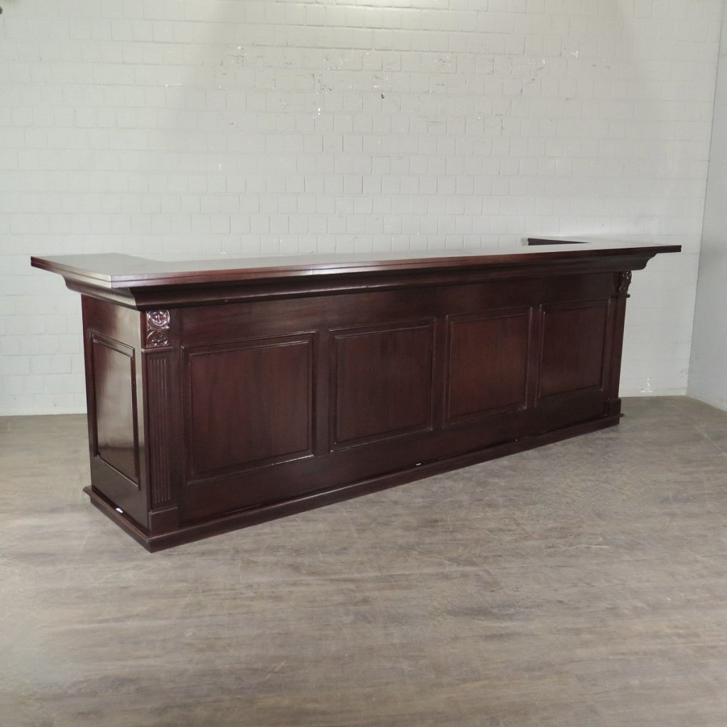 Empire Bar Theke Tresen Mahagoni 3,60 m – Bild 5