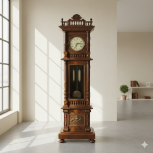 Standuhr Uhr Gründerzeit 1896 Nussbaum