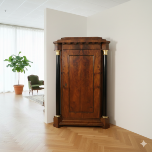 Eckschrank Eckvitrine Biedermeier 1815 Mahagoni