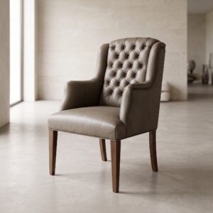 Chesterfield Stuhl Schreibtischstuhl Leder Taube