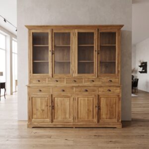 Vitrine Bücherschrank Teakholz 2,12 m