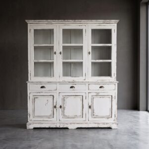 Vitrine Bücherschrank Old France Teakholz 1,80 m