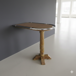 Wand-Stehtisch Bartisch Teakholz 1,28 m