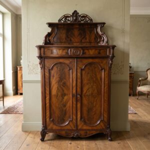 Vertiko mit Aufsatz Aufsatzvertiko Biedermeier 1860 Mahagoni