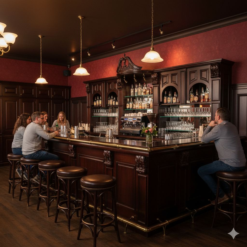 Queen Bar Theke Mahagoni 3,60 m – Bild 2