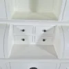 Buffetschrank Vitrine 1,67 m Teakholz Weiß – Bild 15