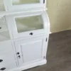 Buffetschrank Vitrine 1,67 m Teakholz Weiß – Bild 13