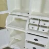 Buffetschrank Vitrine 1,67 m Teakholz Weiß – Bild 20