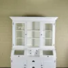 Buffetschrank Vitrine 1,67 m Teakholz Weiß – Bild 4