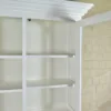Buffetschrank Vitrine 1,67 m Teakholz Weiß – Bild 19