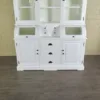 Buffetschrank Vitrine 1,67 m Teakholz Weiß – Bild 5