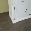 Buffetschrank Vitrine 1,67 m Teakholz Weiß – Bild 8