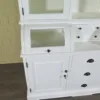 Buffetschrank Vitrine 1,67 m Teakholz Weiß – Bild 9