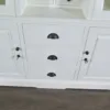 Buffetschrank Vitrine 1,67 m Teakholz Weiß – Bild 11