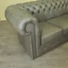 Chesterfield Couchgarnitur Grau 3-2 Leder – Bild 6