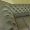 Chesterfield Couchgarnitur Grau 3-2 Leder – Bild 7