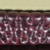 Chesterfield Couchgarnitur Rot-Schwarz 3-1-1 Leder – Bild 6