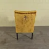 Stuhl mit Armlehnen Velours Krokodiloptik Gold-Gelb – Bild 10