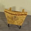 Stuhl mit Armlehnen Velours Krokodiloptik Gold-Gelb – Bild 12