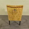 Stuhl mit Armlehnen Velours Krokodiloptik Gold-Gelb – Bild 11