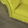 Chesterfield Sofa Couch Leder Gelb 1,80 m – Bild 6