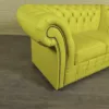 Chesterfield Sofa Couch Leder Gelb 1,80 m – Bild 7
