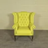 Chesterfield Sessel Leder Gelb – Bild 2