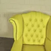 Chesterfield Sessel Leder Gelb – Bild 5