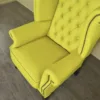 Chesterfield Sessel Leder Gelb – Bild 8