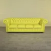 Chesterfield Sofa Couch Leder Gelb 2,40 m – Bild 2