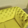 Chesterfield Sofa Couch Leder Gelb 2,40 m – Bild 11