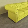 Chesterfield Sofa Couch Leder Gelb 2,40 m – Bild 12