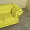 Chesterfield Sofa Couch Leder Gelb 2,40 m – Bild 4