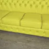 Chesterfield Sofa Couch Leder Gelb 2,40 m – Bild 6