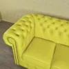 Chesterfield Sofa Couch Leder Gelb 2,40 m – Bild 7
