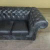 Chesterfield Sofa Couch Leder Anthrazit 2,30 m – Bild 3