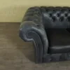 Chesterfield Sofa Couch Leder Anthrazit 1,85 m – Bild 2