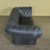 Chesterfield Sofa Couch Leder Anthrazit 1,85 m – Bild 5