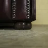 Chesterfield Sofa Couch Leder Rot-Braun 2,07 m – Bild 9