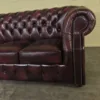 Chesterfield Sofa Couch Leder Rot-Braun 2,07 m – Bild 4