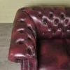 Chesterfield Sofa Couch Leder Rot-Braun 1,65 m – Bild 5