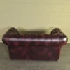 Chesterfield Couchgarnitur Rot-Braun 3-2-1 Leder – Bild 14