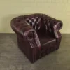Chesterfield Couchgarnitur Rot-Braun 3-2-1 Leder – Bild 15