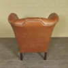 Chesterfield Sessel Leder Cognac – Bild 5