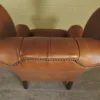 Chesterfield Sessel Leder Cognac – Bild 6